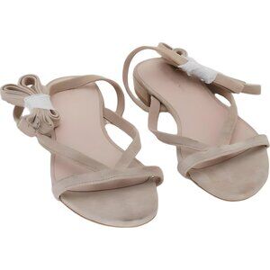 Stuart Weitzman Gladiator Anita Suede Sandal Cream - Women's US 5.5M